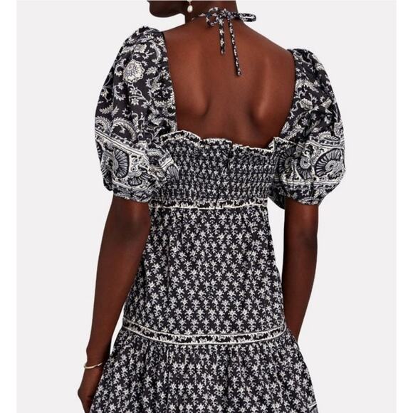 Sea New York $346 Jasper Mini Dress with Puff Sleeves size Medium - Picture 2 of 12